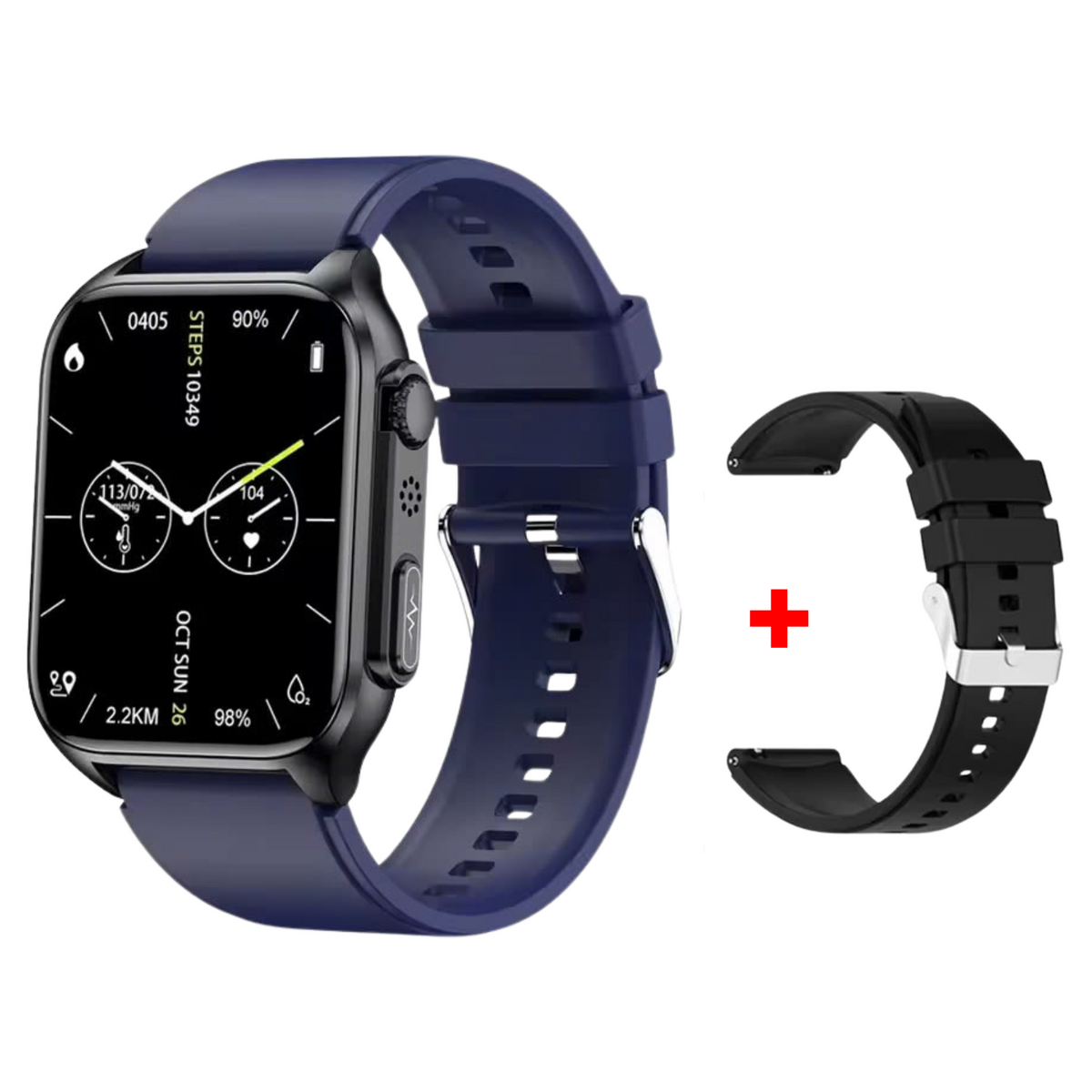 WaveTracker® Prime Ultra - ECG Health Fitness Tracker Heart Rate Sleeping Monitor Smart Watch Waterproof IP67 Blood Glucose