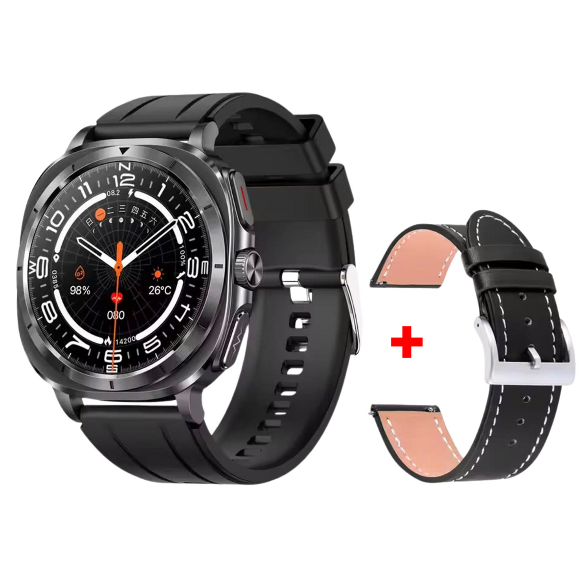 WaveTracker® Fettle - Smart Watch 1.43inch Amoled ECG Health Monitoring Voice Assistant SOS Outdoor Sports Fitness Tracker