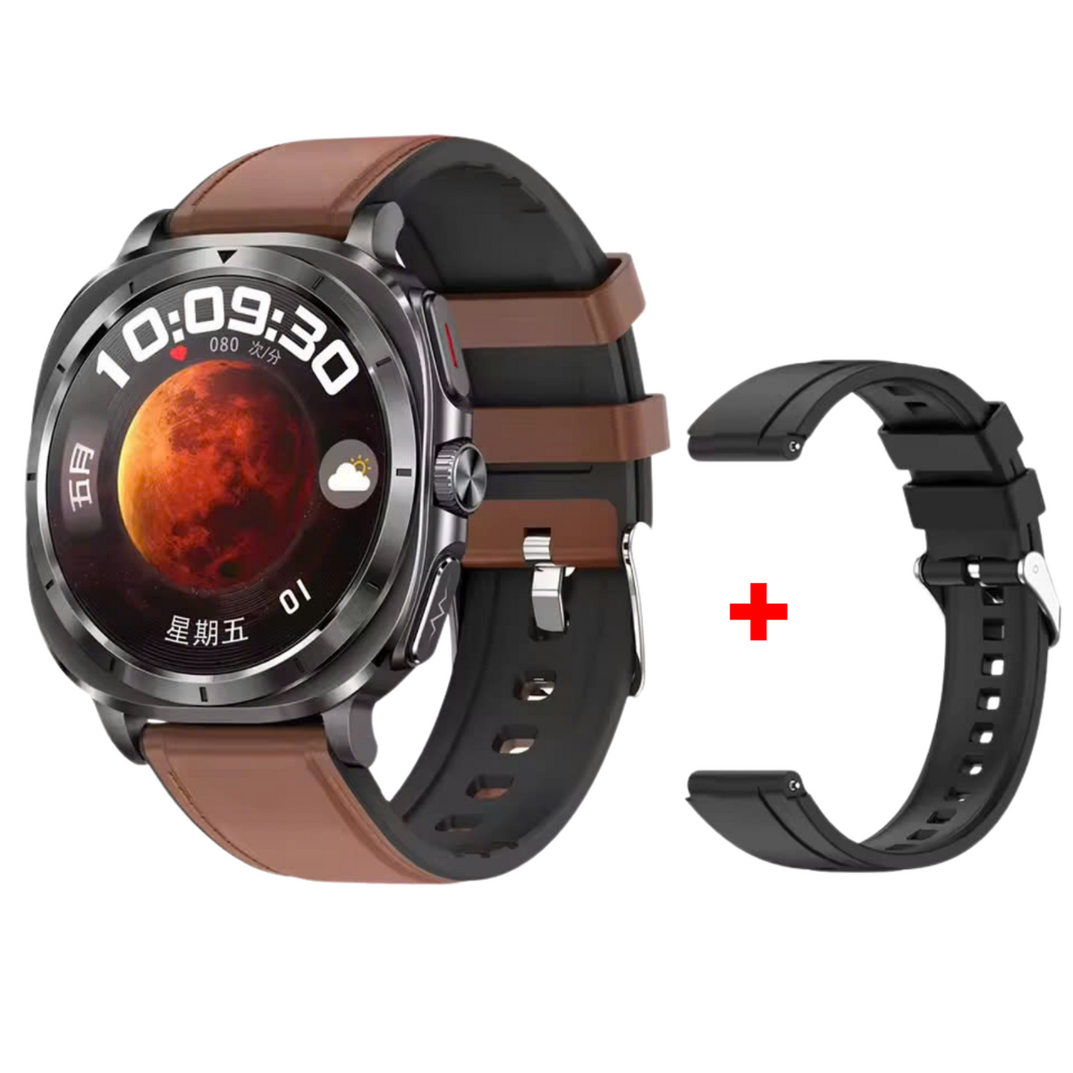 WaveTracker® Fettle - Smart Watch 1.43inch Amoled ECG Health Monitoring Voice Assistant SOS Outdoor Sports Fitness Tracker