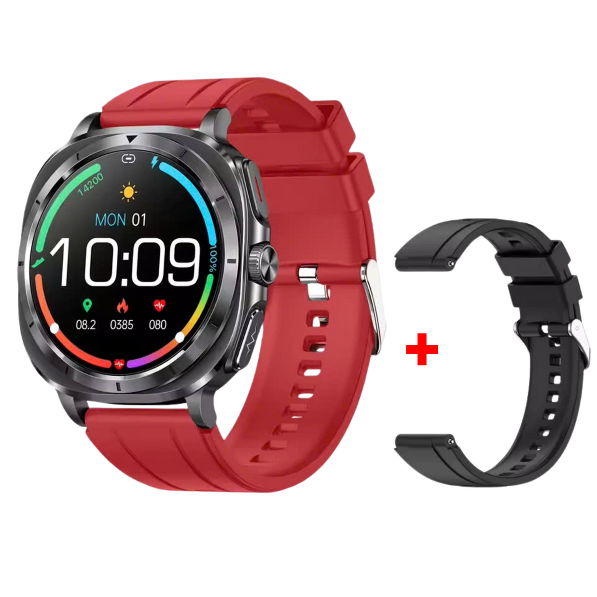 WaveTracker® Fettle - Smart Watch 1.43inch Amoled ECG Health Monitoring Voice Assistant SOS Outdoor Sports Fitness Tracker