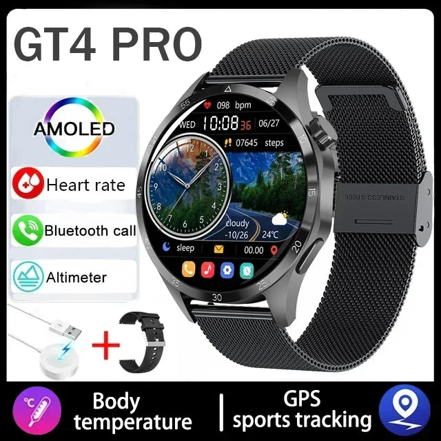 WaveTracker® VitaFlex Elite - Smart Watch Heart rate Health Monitor Bluetooth Call NFC GPS Tracker IP68 Waterproof SmartWatch