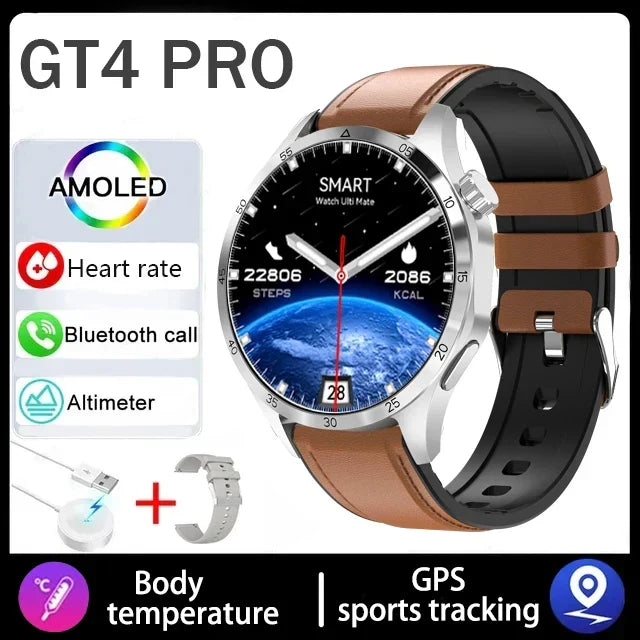 WaveTracker® VitaFlex Elite - Smart Watch Heart rate Health Monitor Bluetooth Call NFC GPS Tracker IP68 Waterproof SmartWatch