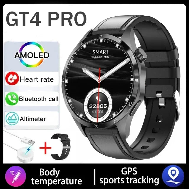 WaveTracker® VitaFlex Elite - Smart Watch Heart rate Health Monitor Bluetooth Call NFC GPS Tracker IP68 Waterproof SmartWatch