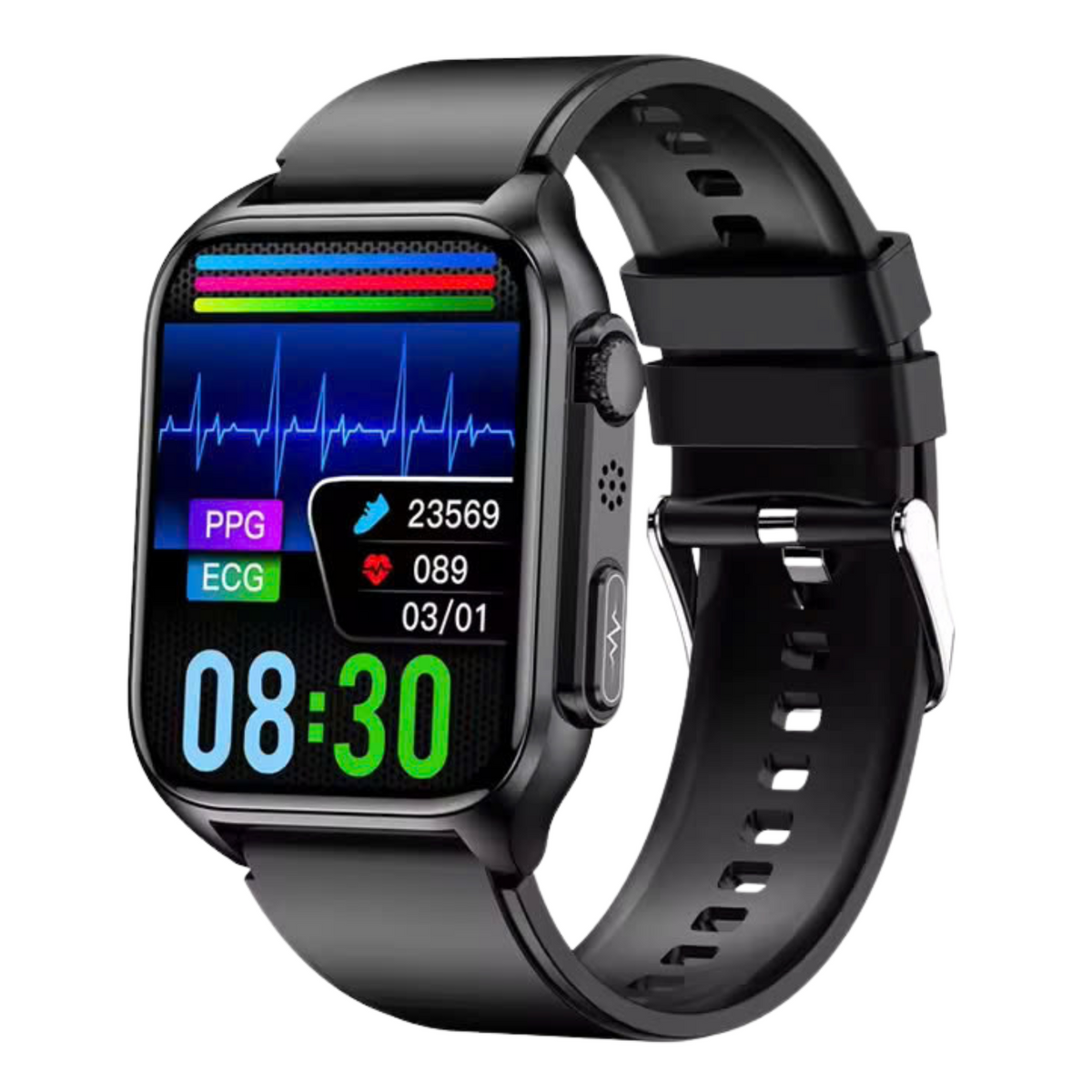WaveTracker® Prime Ultra -  ECG Health Fitness Tracker Heart Rate Sleeping Monitor Smart Watch Waterproof IP67 Blood Glucose