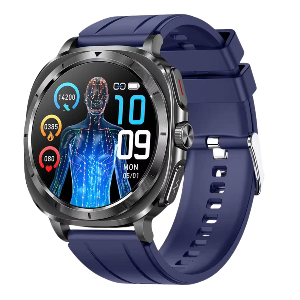 WaveTracker® Fettle - Smart Watch 1.43inch Amoled ECG Health Monitoring Voice Assistant SOS Outdoor Sports Fitness Tracker