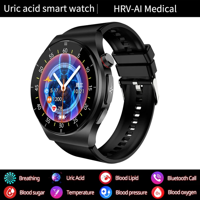 WaveTracker® PulseXplorer - Laser Treatment Smart Watch, Blood Sugar, Lipid and Uric Acid Medical Grade ECG+PPG Health Monitoring