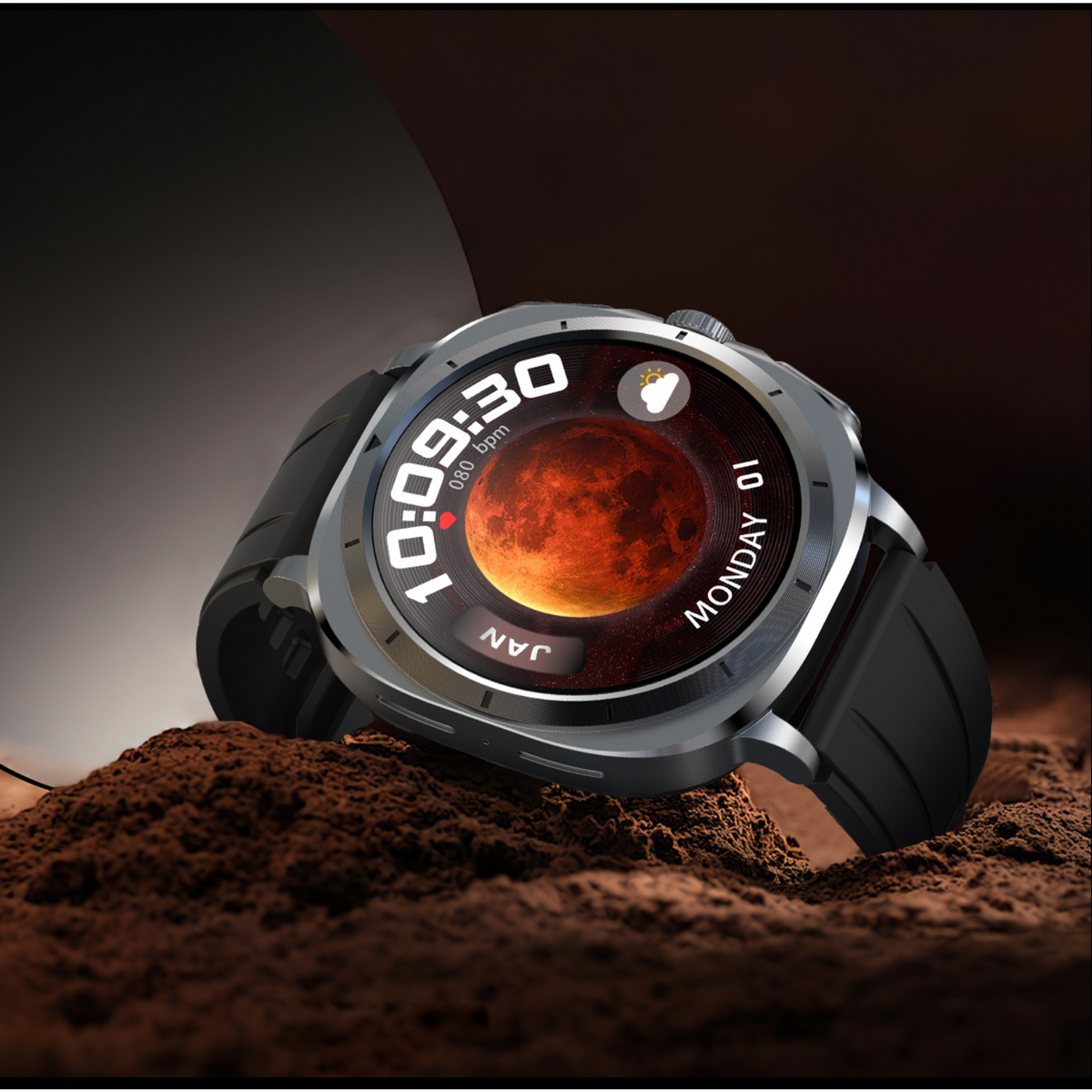 WaveTracker® Fettle - Smart Watch 1.43inch Amoled ECG Health Monitoring Voice Assistant SOS Outdoor Sports Fitness Tracker