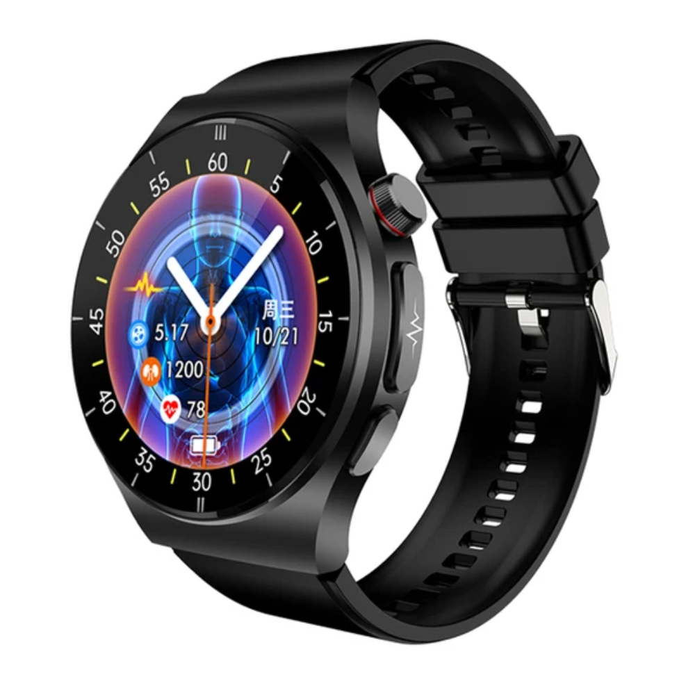 WaveTracker® PulseXplorer - Laser Treatment Smart Watch, Blood Sugar, Lipid and Uric Acid Medical Grade ECG+PPG Health Monitoring