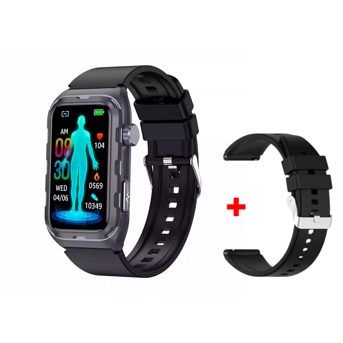 WaveTracker® Fitness - Smart Bracelet ECG Health Monitoring Blood Pressure Glucose Heart Rate Wristwatch