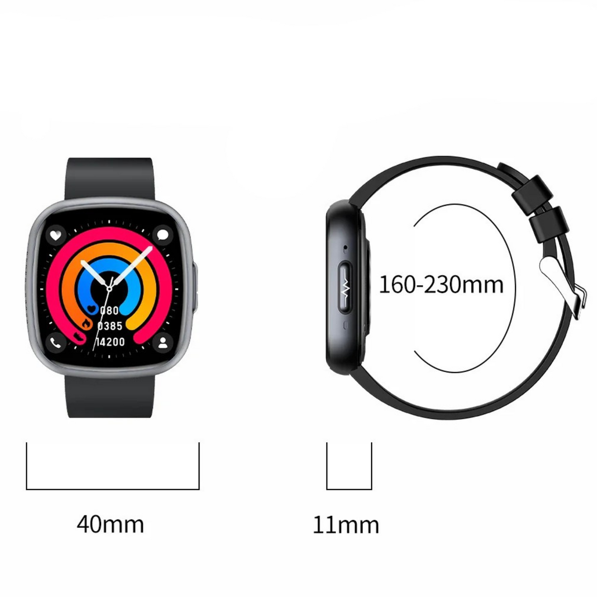 WaveTracker® Strength - Smart Watch Blood Pressure Health Monitoring Bluetooth Calling SOS Men Women Sport Fitness Tracker