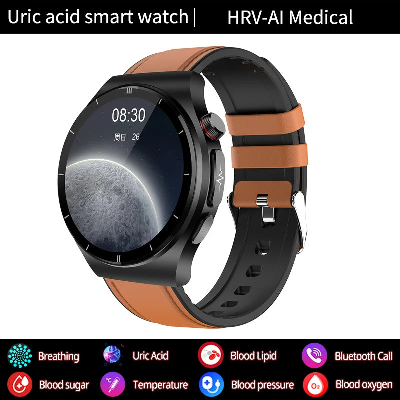 WaveTracker® PulseXplorer - Laser Treatment Smart Watch, Blood Sugar, Lipid and Uric Acid Medical Grade ECG+PPG Health Monitoring