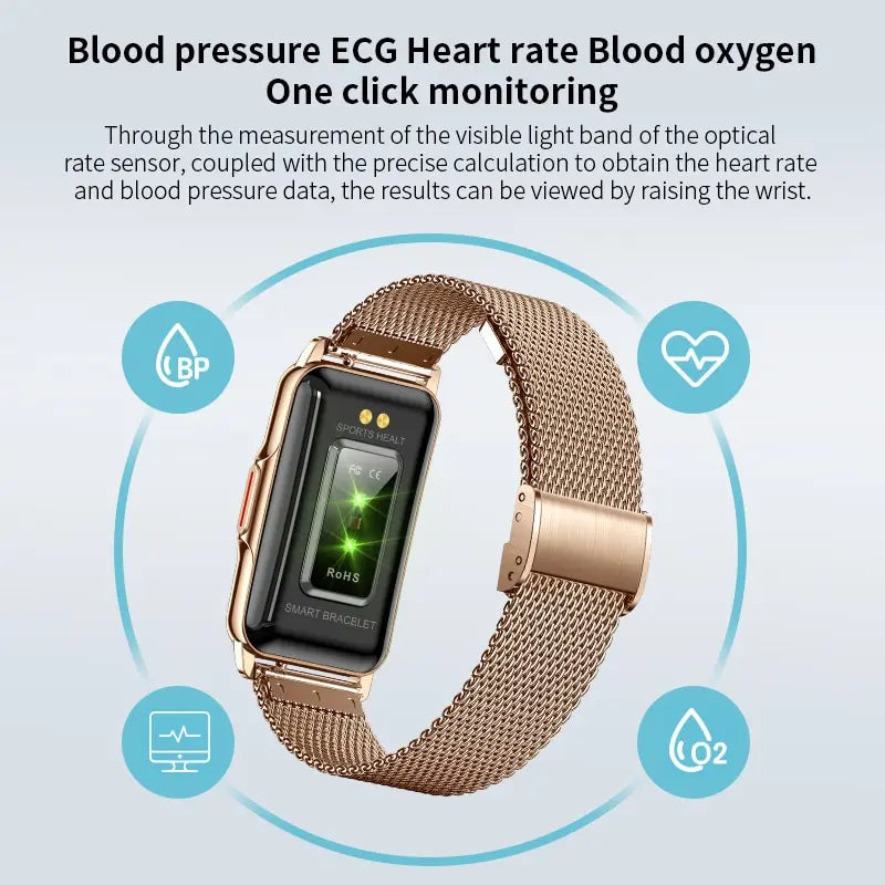 WaveTracker® Venus Pro - Smart Watch Women Full Touch Screen Bluetooth Call IP68