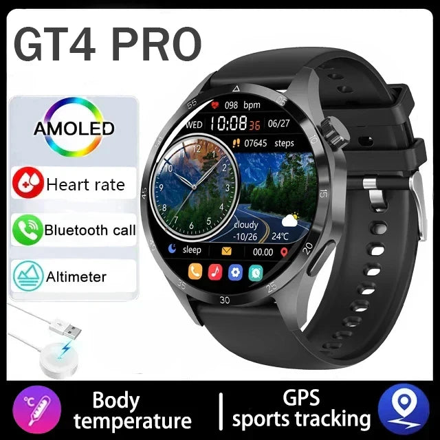 WaveTracker® VitaFlex Elite - Smart Watch Heart rate Health Monitor Bluetooth Call NFC GPS Tracker IP68 Waterproof SmartWatch