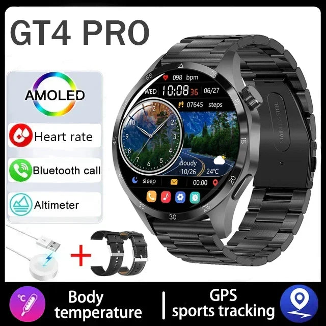 WaveTracker® VitaFlex Elite - Smart Watch Heart rate Health Monitor Bluetooth Call NFC GPS Tracker IP68 Waterproof SmartWatch