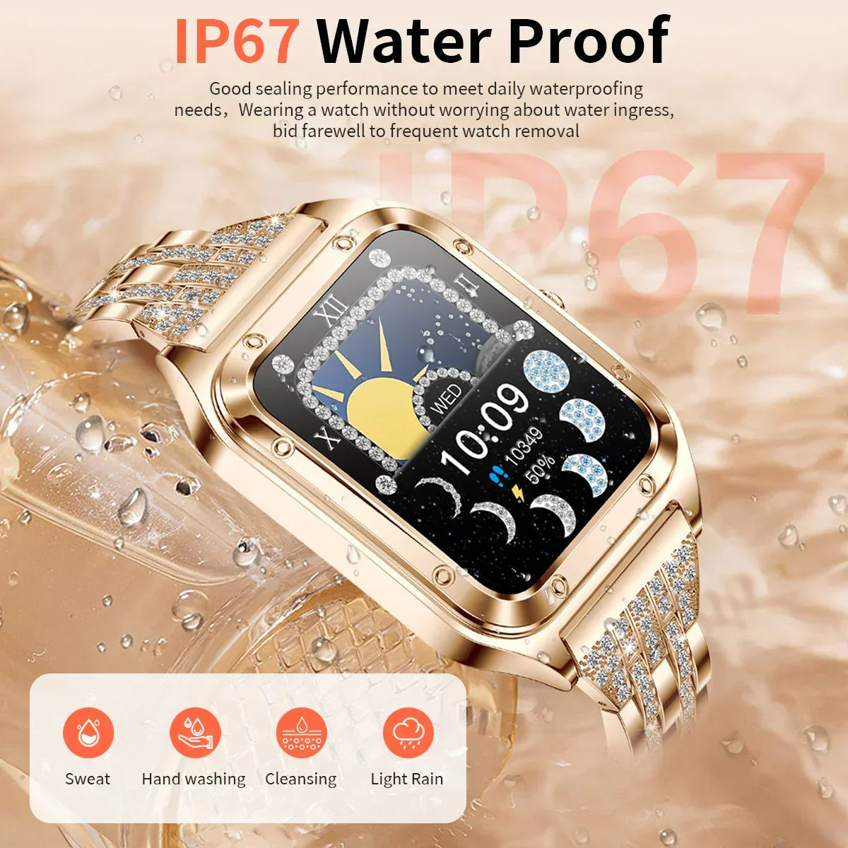 WaveTracker® Tender - Smart Watch Woman Sport Fitnes AI Voice Control