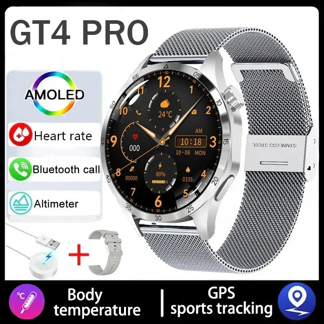WaveTracker® VitaFlex Elite - Smart Watch Heart rate Health Monitor Bluetooth Call NFC GPS Tracker IP68 Waterproof SmartWatch
